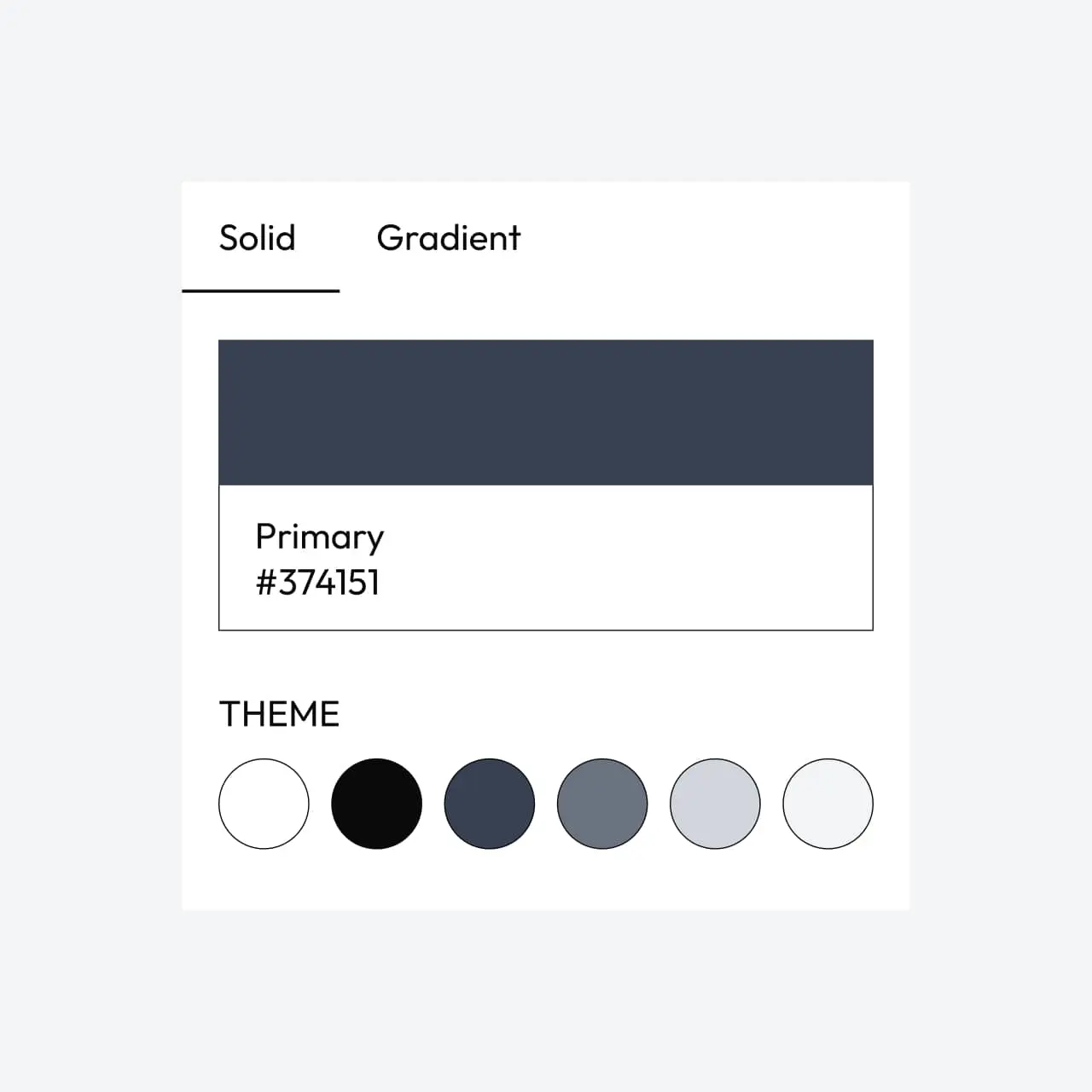 Powder WordPress theme Gray style variation color palette