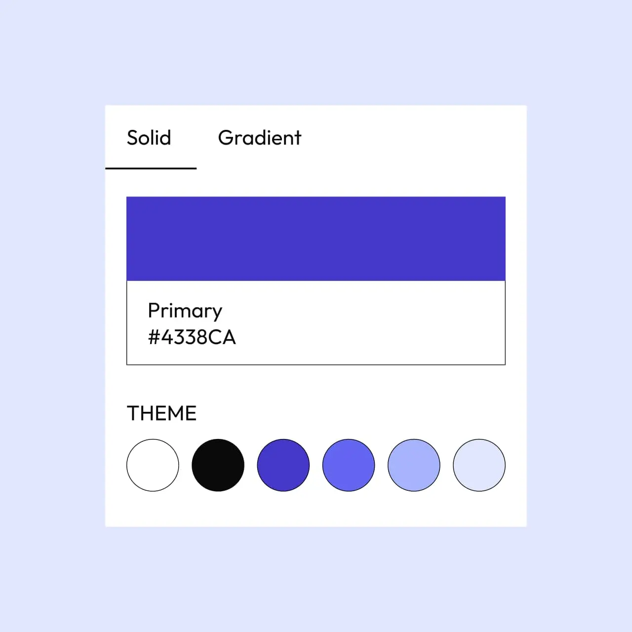 Powder WordPress theme Indigo style variation color palette