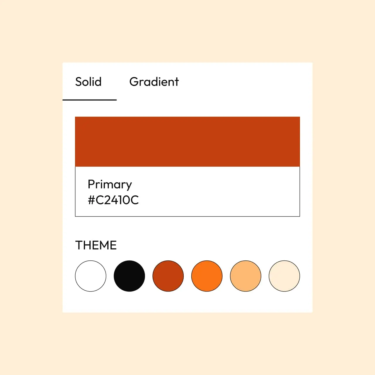 Powder WordPress theme Orange style variation color palette