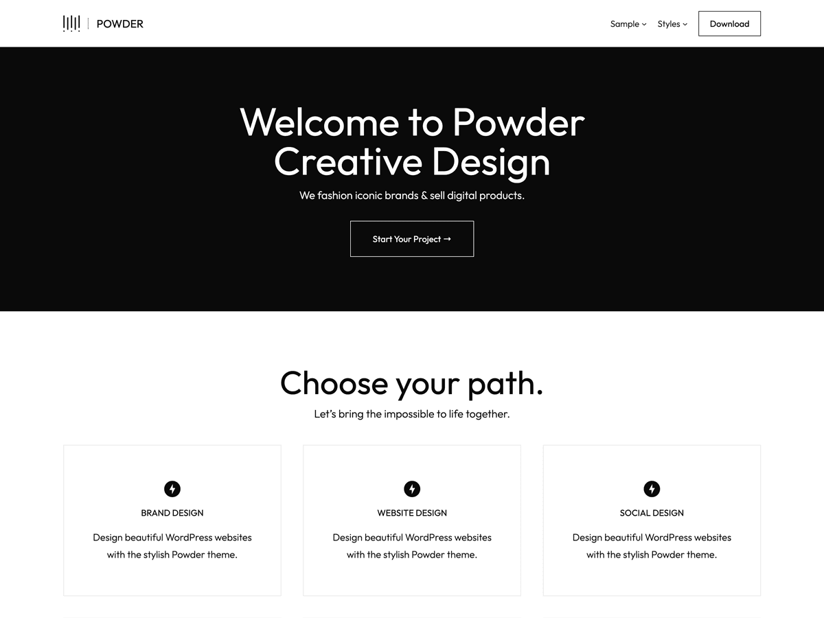 Powder WordPress theme screenshot