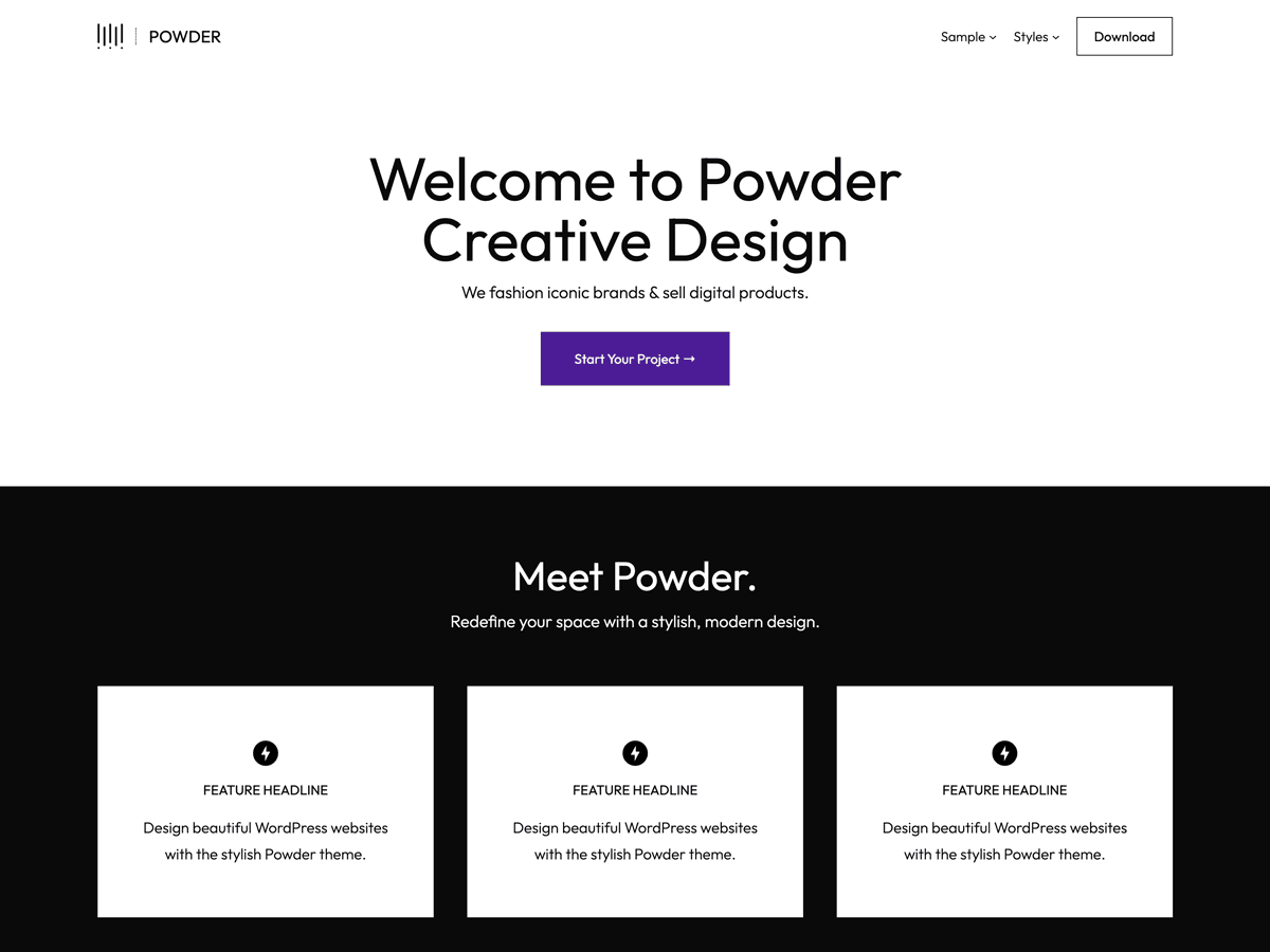 Powder WordPress theme screenshot